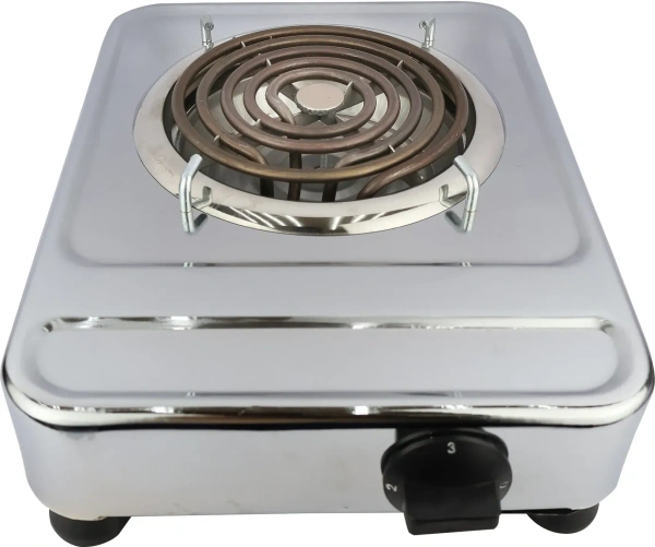 KINGSTON Kingston 2000W | Single Burner Electric G-Coil Hot Plate Portable Stainless Steel Cooking Stove Electric Cooking Heater (SILVER)