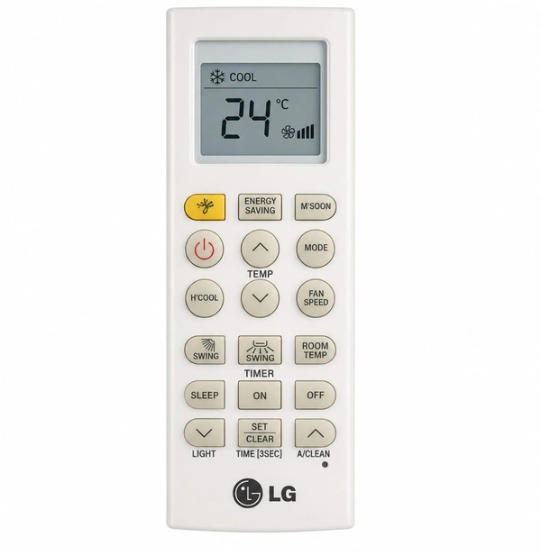 VEV LG Split AC Remote Compatible For LG AC Remote (WHITE)