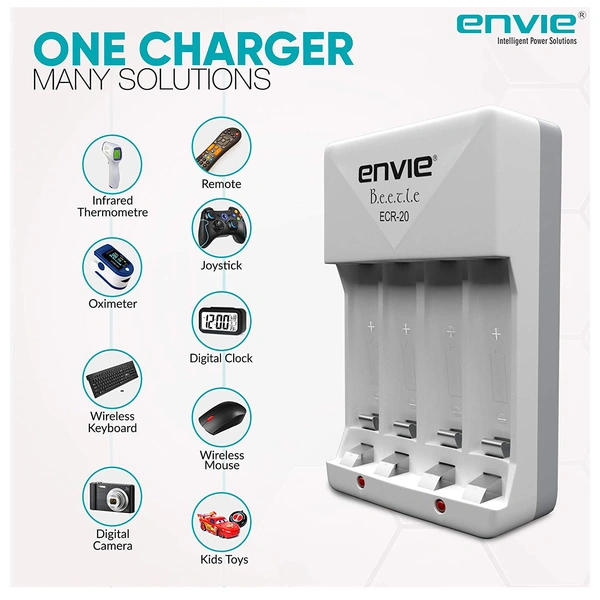 ENVIE ECR-20 Charger for AA & AAA Rechargeable Batteries