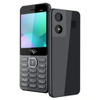 Itel itel it5262 | 2.4 inch Big Display with Premium Glass Like Back Design, 2000 mAh Battery, Auto Call Recording and Type C Charger (Black) - Black
