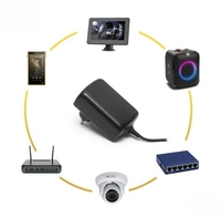 KRISHNA Krishna High-Quality 9V-1Amp 2 in 1 Pin AC/DC Adapter Power Supply | For Wi-Fi Router | Set Up Box Tablet | Cctv Camera | Switch Mode Power Supply Adapter (BLACK) - 9V-1Amp