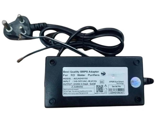 VEV RO Water Filter Adapter 24V-2.5A Power Supply For RO Water Filter 110V-300V (Black)