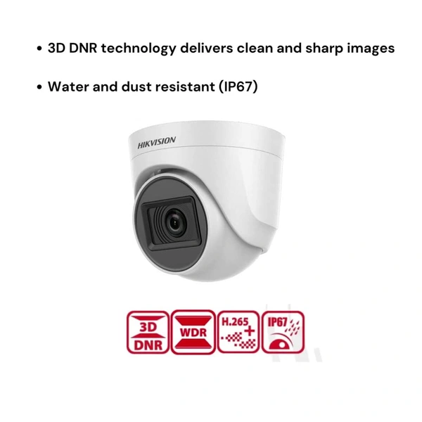 Hikvision DS-2CE76D0T-ITPF 1080P Turbo HD Camera (White)