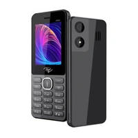 Itel itel it5262 | 2.4 inch Big Display with Premium Glass Like Back Design, 2000 mAh Battery, Auto Call Recording and Type C Charger (Black) - Black