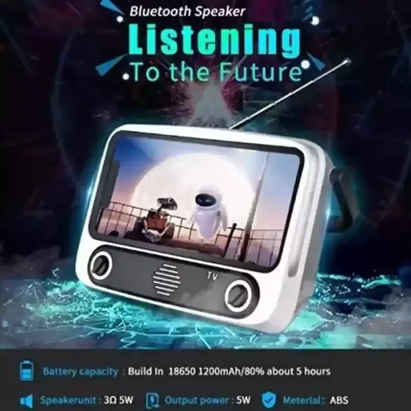 RD  RD-M-TV24 Portable Mini-tv Moblie Phone 3 W Bluetooth Speaker - Cyan Aqua