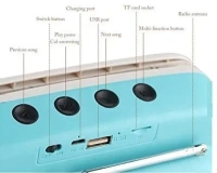 RD  RD-M-TV24 Portable Mini-tv Moblie Phone 3 W Bluetooth Speaker - Cyan Aqua
