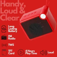 MZ M406SP (Portable Bluetooth Speaker) Dynamic Thunder Sound, 1200mAh Battery 5 W Bluetooth Speaker (Red) - Red