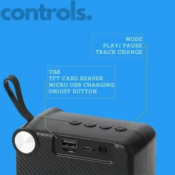 MZ M406SP (Portable Bluetooth Speaker) Dynamic Thunder Sound, 1200mAh Battery 5 W Bluetooth Speaker (Blue) - Blue