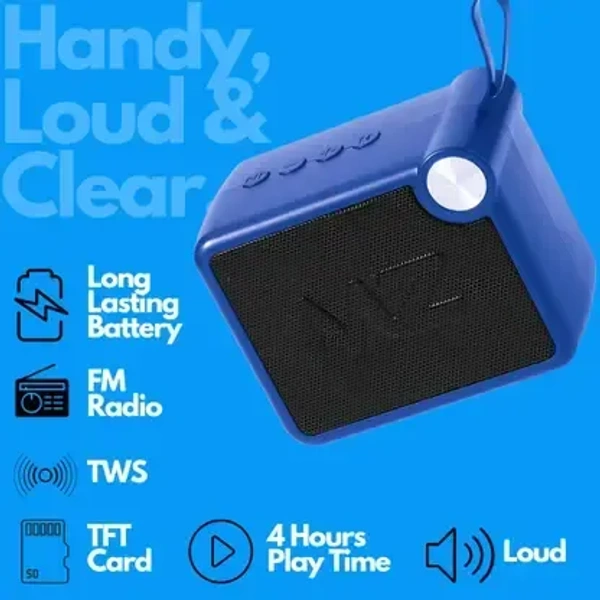 MZ M406SP (Portable Bluetooth Speaker) Dynamic Thunder Sound, 1200mAh Battery 5 W Bluetooth Speaker (Blue) - Blue