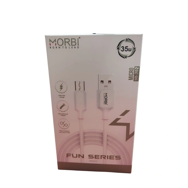 Morbi MI-202 | 35W |  Micro | Fast Charging Data Cable (White)