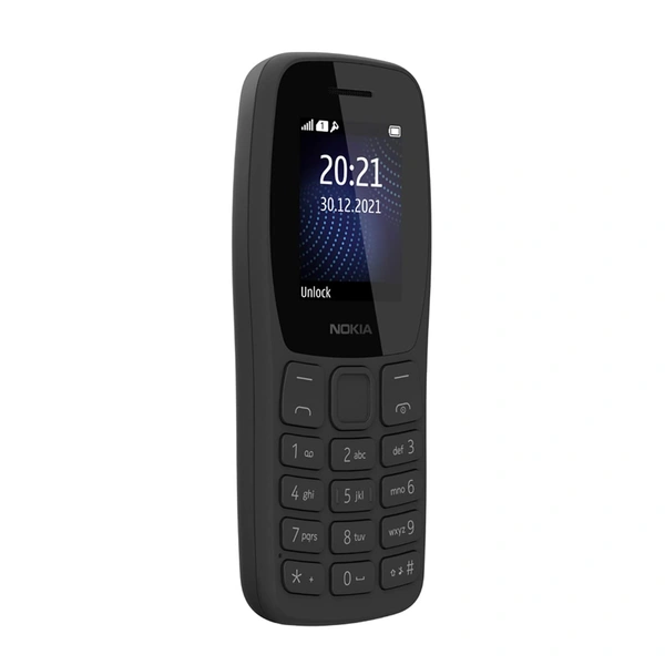 Nokia 105 Plus Single SIM, Keypad Mobile Phone with Wireless FM Radio, Memory Card Slot and MP3 Player (Charcoal) - Single Sim