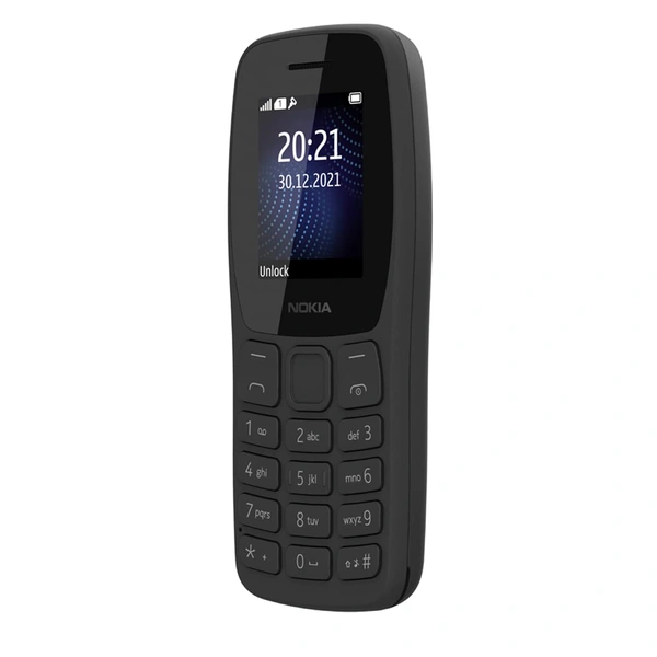 Nokia 105 Plus Single SIM, Keypad Mobile Phone with Wireless FM Radio, Memory Card Slot and MP3 Player (Charcoal) - Single Sim