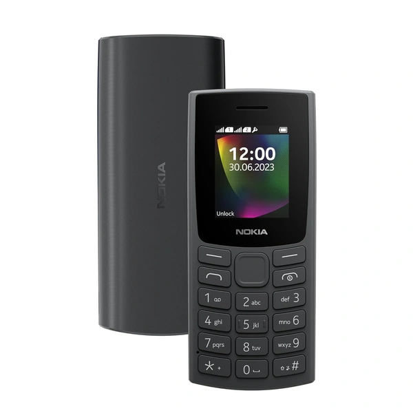 Nokia  Nokia 106 Single Sim, Keypad Phone with Built-in UPI Payments App, Long-Lasting Battery, Wireless FM Radio & MP3 Player, and MicroSD Card Slot (Charcoal)