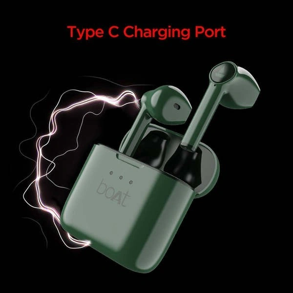 Boat boat AIRDOPES 138 Wireless Earphones (Viper Green) - Highland