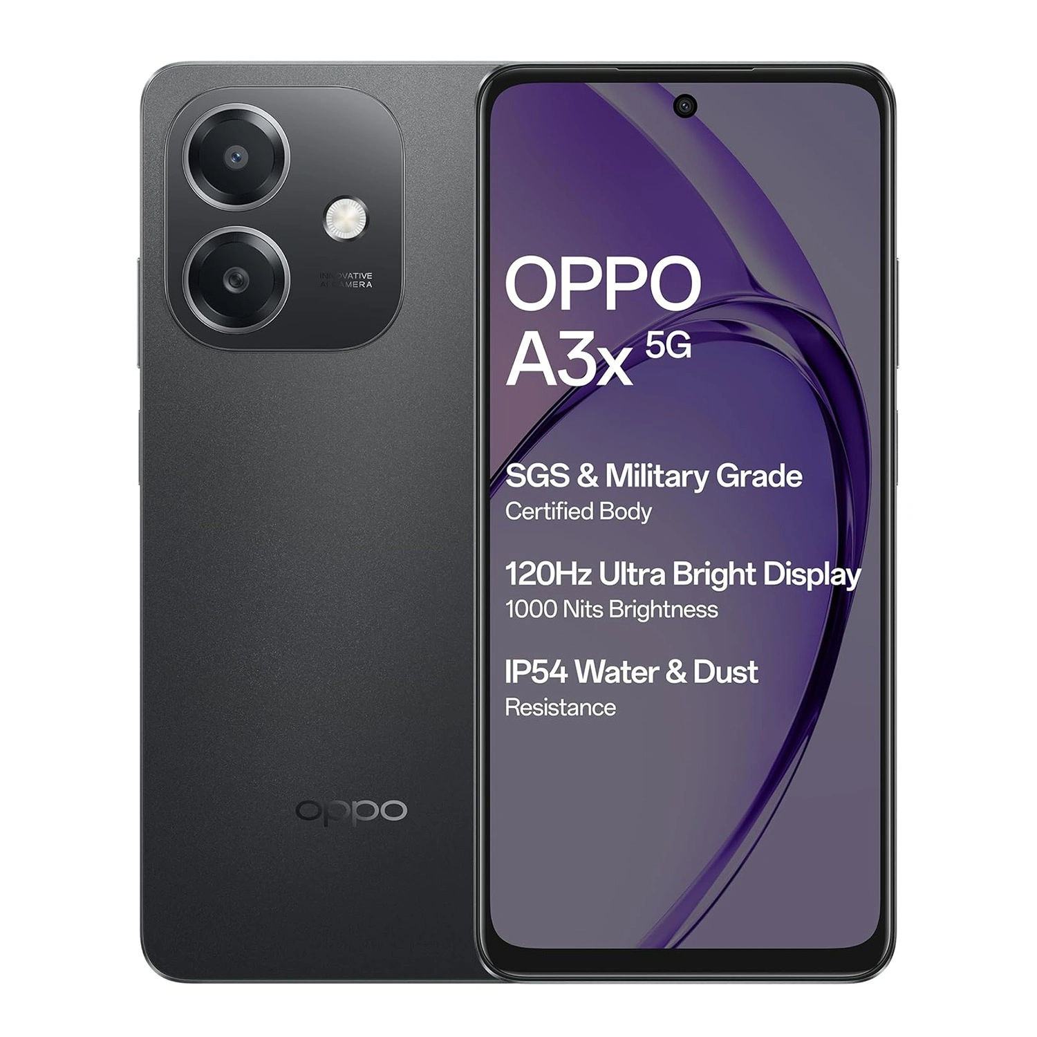 OPPO A3x 5G 4GB RAM, 64GB Storage |6.67” HD+ 120Hz Refresh Rate