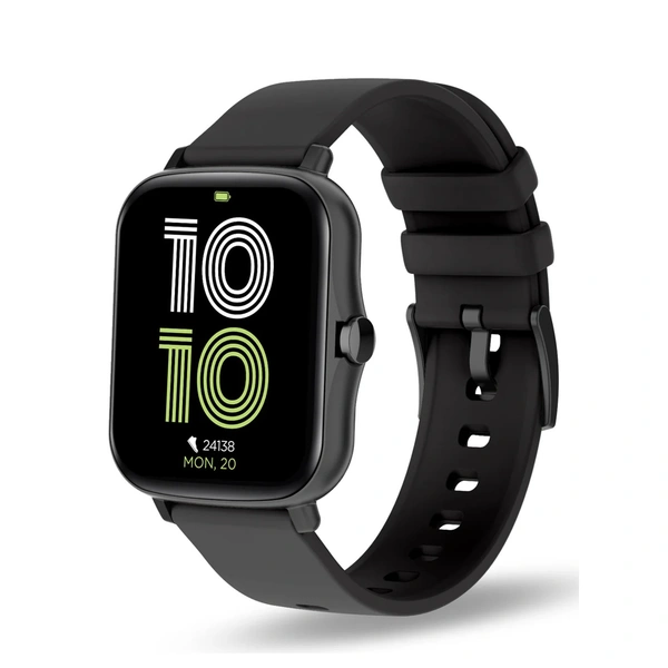 Pebble PRISM ULTRA 1.69" HD Display, Bluetooth Calling, Blood Oxygen level, Heart Rate monitoring, calories burn , step pedometer, multiple sports modes (Black)