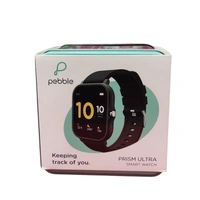 Pebble PRISM ULTRA 1.69" HD Display, Bluetooth Calling, Blood Oxygen level, Heart Rate monitoring, calories burn , step pedometer, multiple sports modes (Black)