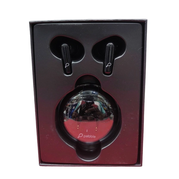 Pebble TRUBUDS True Wireless Earpods | ENC with Dual Mic | Just making it crystal clear (Black) - Black