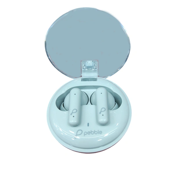 Pebble TRUBUDS True Wireless Earpods | ENC with Dual Mic | Just making it crystal clear (Black) - Gray