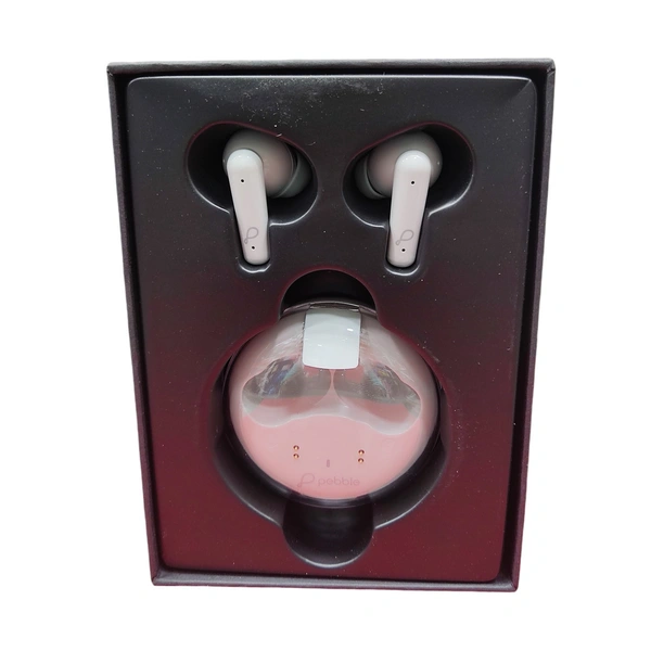 Pebble TRUBUDS True Wireless Earpods | ENC with Dual Mic | Just making it crystal clear (Black) - Gray