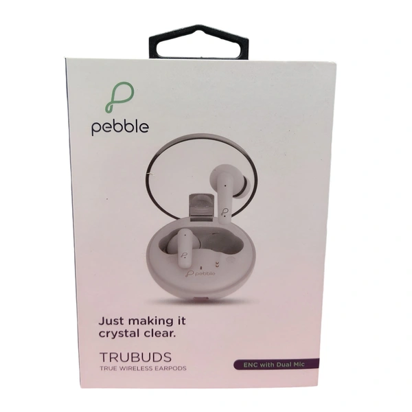 Pebble TRUBUDS True Wireless Earpods | ENC with Dual Mic | Just making it crystal clear (Black) - Gray