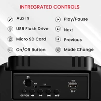 Portronics Melomix 20W Portable Bluetooth Speaker with Karaoke Mic, 5 Hour Playtime, TWS Connectivity, 6 RGB Light Modes, Built in FM, BT 5.3V, USB Drive, Aux & MicroSD Card, Type C Charging (Black)