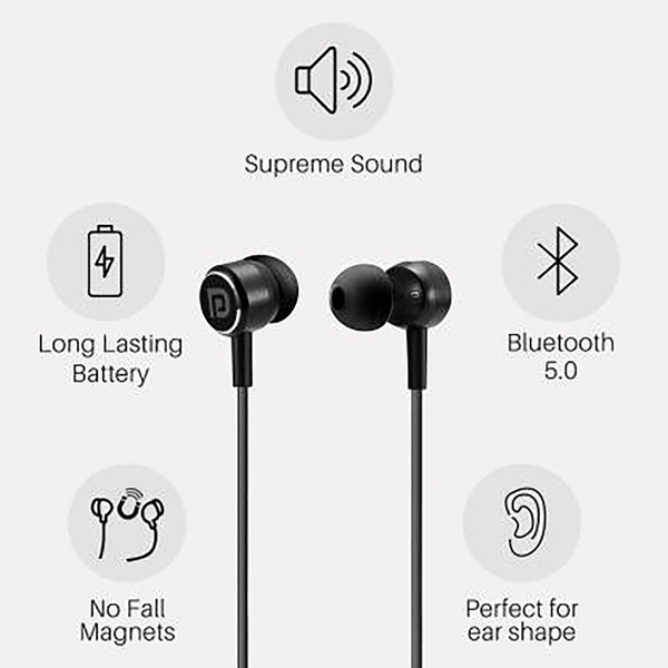 Portronics Harmonics One Sports Bluetooth Headset (Black, In the Ear)