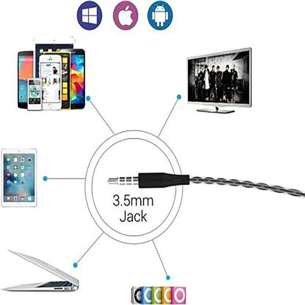 Portronics POR-1025 Conch Gama Wired Headset (Black)