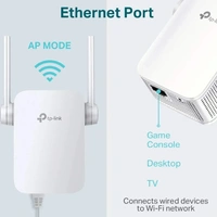 TP-LINK TP-Link TL-WA855RE N300 Mbps Single Band Universal Wireless Range Extender, Broadband/WiFi Extender with 1 Ethernet Port and 2 External Antennas, Plug and... WiFi Range Extender (White, Single Band) - White