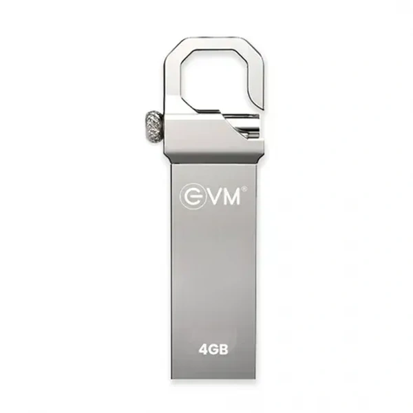 EVM EnStore 4GB Metal USB 2.0 Flash Drive - High Read Speeds up to 15MB/s & Write Speeds up to 8MB/s - Durable Metal Casing - Ideal for Data Transfer & Storage - (EVMPD/4GB) - 4 GB