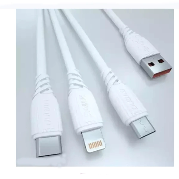 RD LS-33 | 3 in 1 USB Cable 4.2A Smart Chip (White)