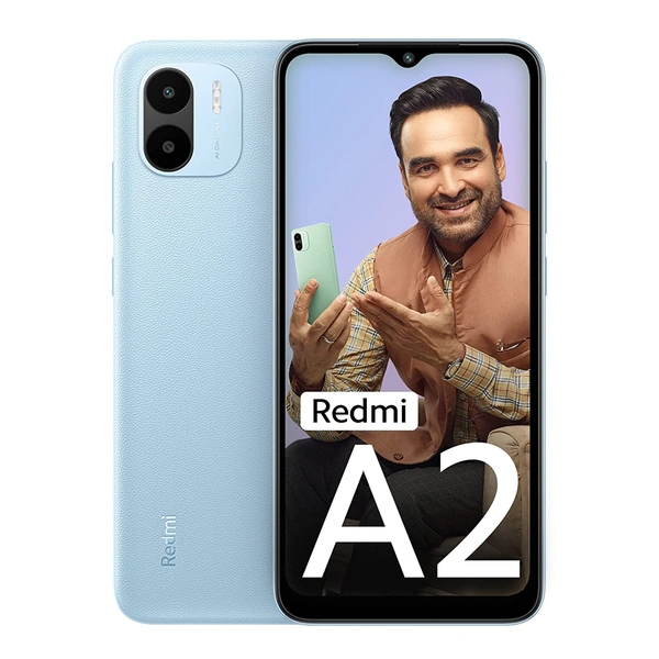 Redmi A2, 4GB RAM, 64GB Storage | Powerful Octa Core G36 Processor | Upto 7GB RAM | Large 16.56 cm HD+ Display with Massive 5000mAh Battery (Aqua Blue) - 4 GB