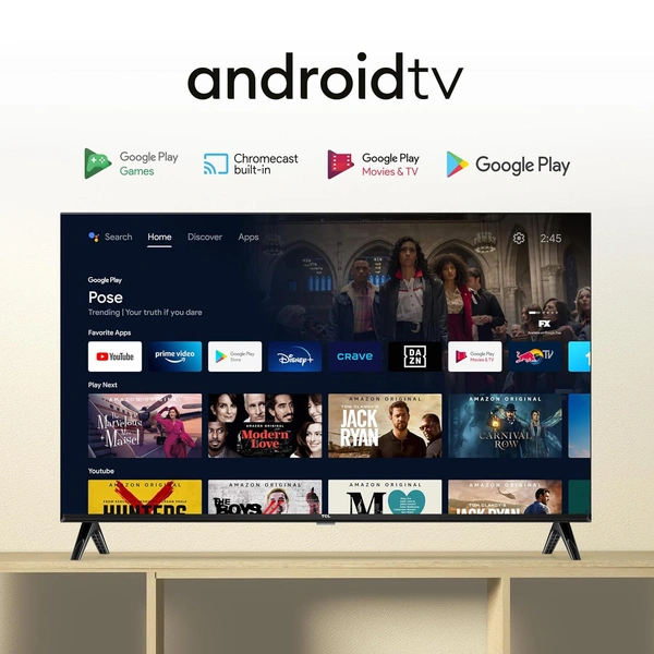 TCL 32 inches Bezel-Less S Series FHD Smart Android LED TV 32S5403AF (Black)