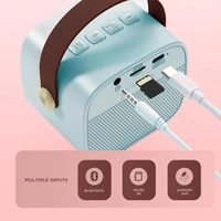 Inbase Boombox Portable Wireless Bluetooth Speaker with Wireless Karaoke Mic, 3 Voice Modes, 5 Hours Playtime; Ideal for Music, Making Announcements, Teaching in classrooms or Practice Singing (Blue)