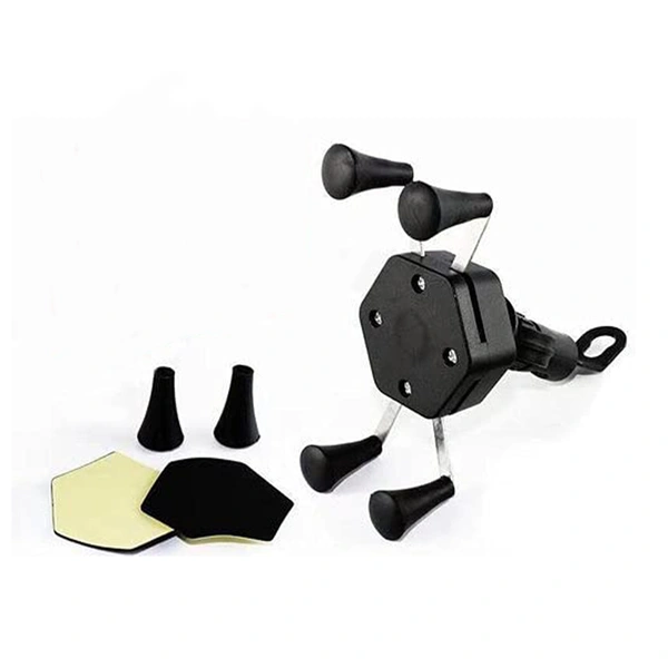 XGRIP ZM-006 Motorcycle / Bike / Mobile Holder with Adjustable X-Grip Spider Cell Phone Cradle Stand (Black)