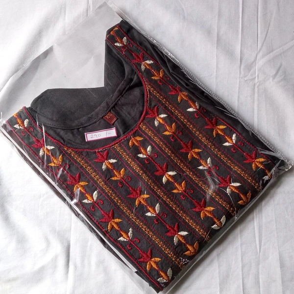 Naira Cut Embroidery Kurti - XL