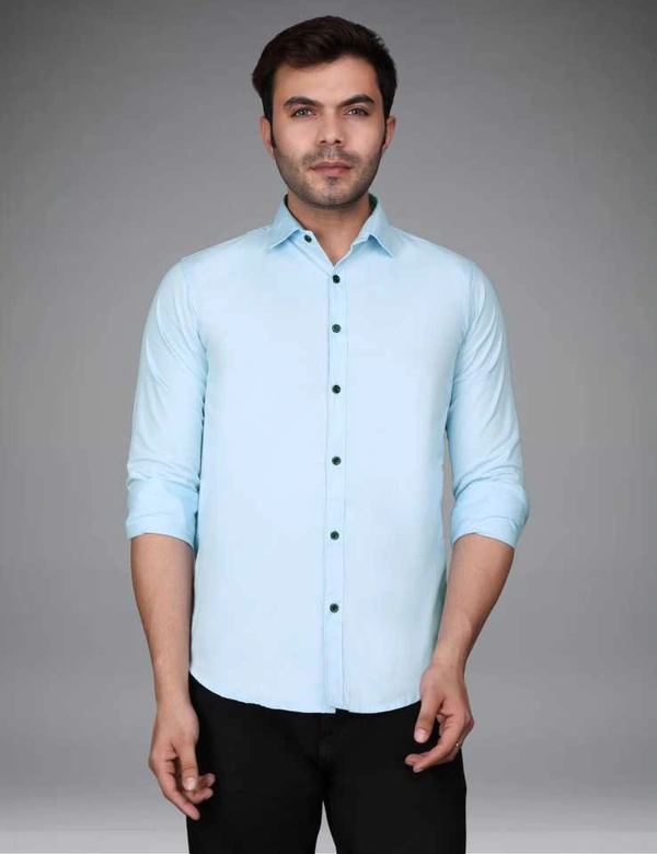Men Regular Fit Solid Cut Away Collar Casual Shirt (SD-SH-AB)
