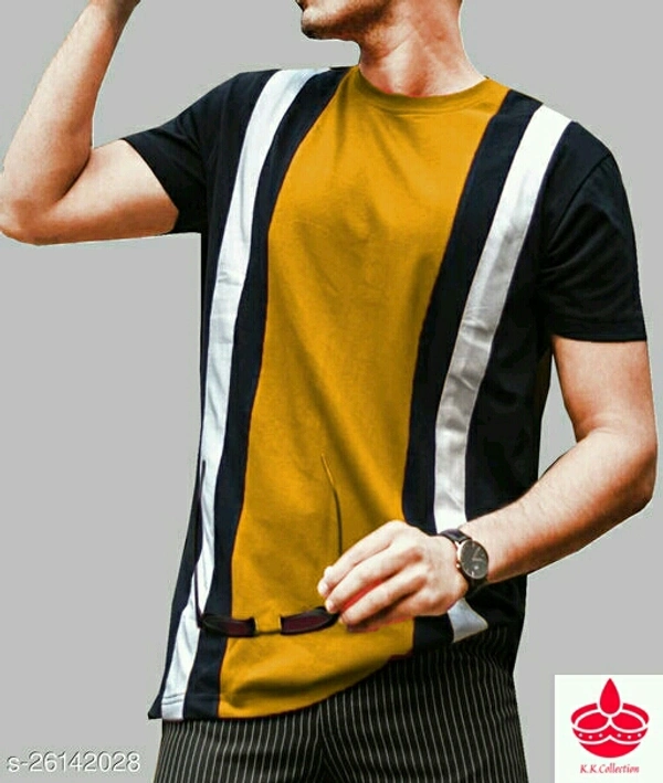 Lime striped color block t shirt for menName: Lime striped color block t shirt for menFabric: CottonSleeve Length: Short SleevesPattern: ColorblockedMultipack: 1Sizes:S, M, L, XLCountry of Origin: India