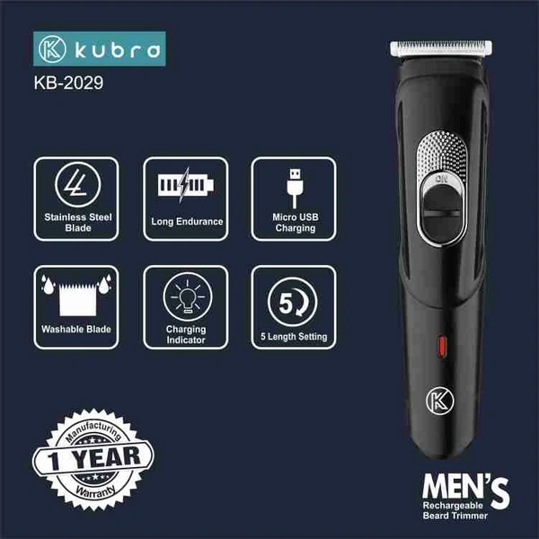 Kubra KB-2029 Beard & Hair Trimmer For Men