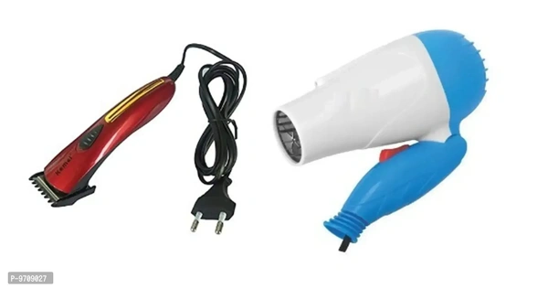 Combo Pack: 1000W Professional Hair Dryer with Beard & Body Trimmer for Men |