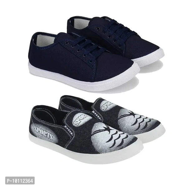 Stylish Fancy Canvas Sneakers Walking Shoes For Men