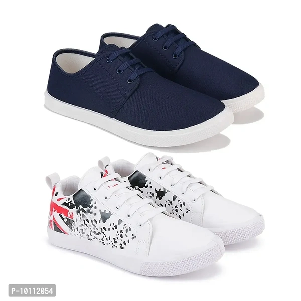 Stylish Fancy Canvas Sneakers Walking Shoes For Men