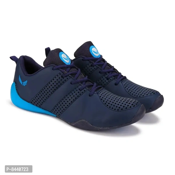 Trendy Resin Navy Blue Running Walking Gym And Hiking Sports Shoes For Men