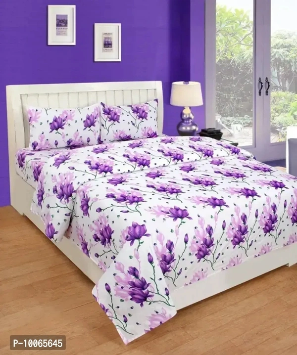 Classic Cotton Printed Double Bedsheet with Pillow Cover