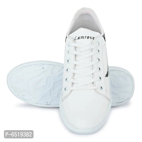 Stylish Synthetic White Casual Sneakers For Men