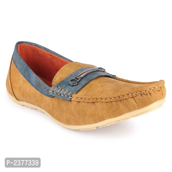 Superb Tan Synthetic Leather Loafers for Men
