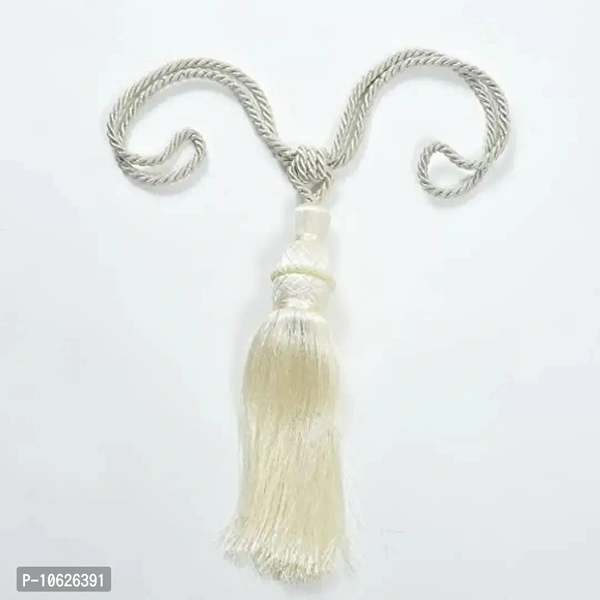 GOYTEX Polyester Curtain Tie Back Tassel Set - 2 Pieces (Off-White)
