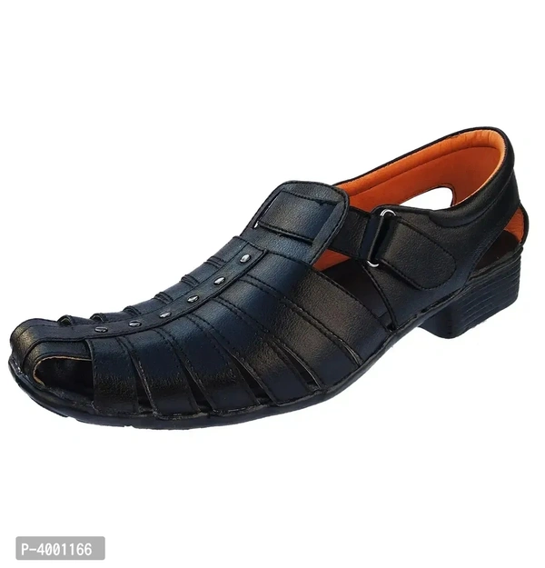 Stylish Black Leather Sandal