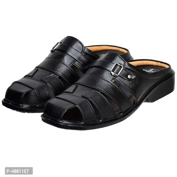 Stylish Black Leather Sandal