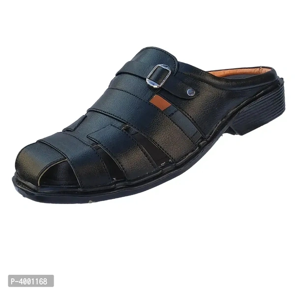 Stylish Black Leather Sandal